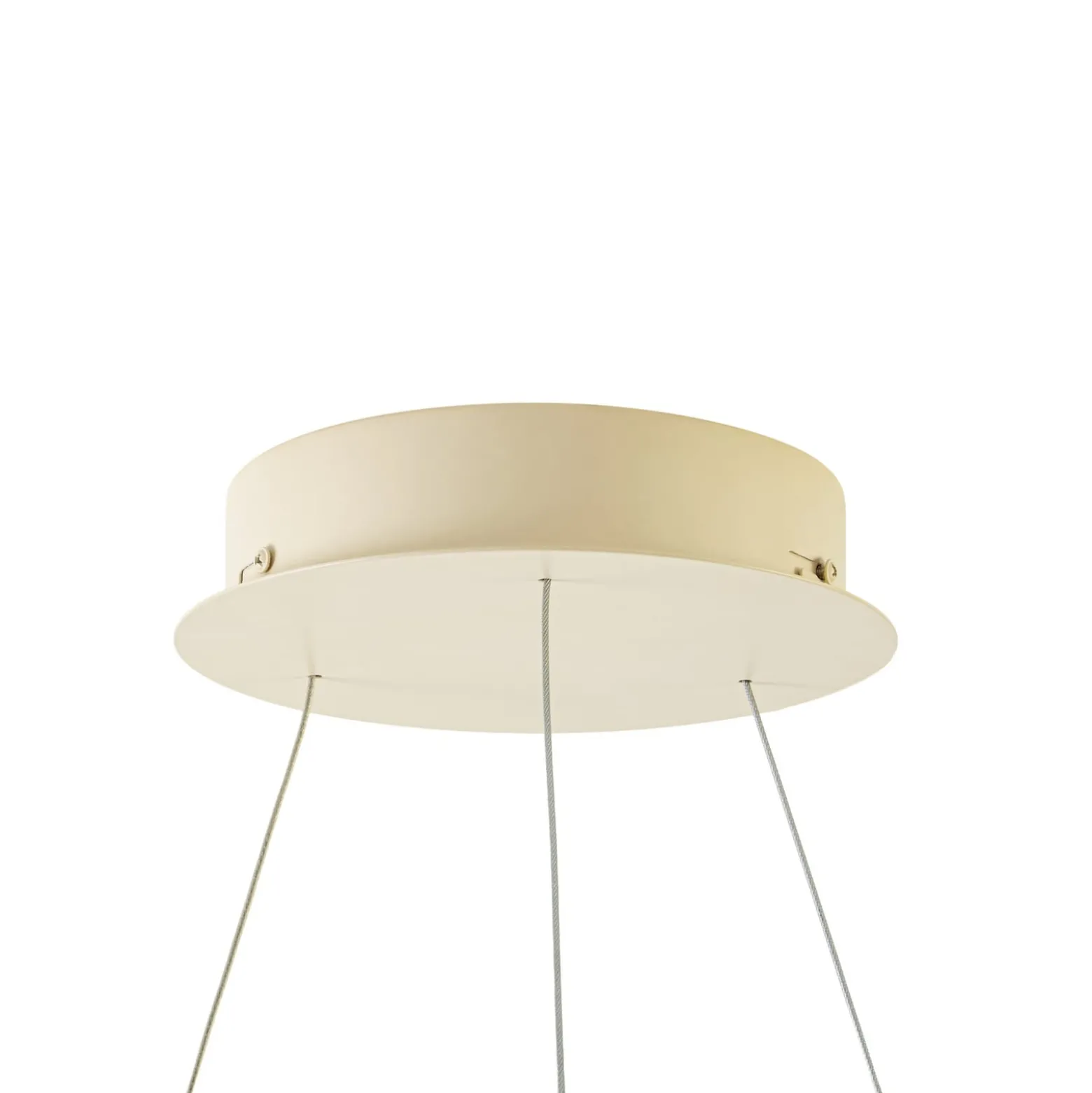 Arcchio LED-riippuvalaisin Albiona, beige, 1 rengas, halkaisija 80 cm
