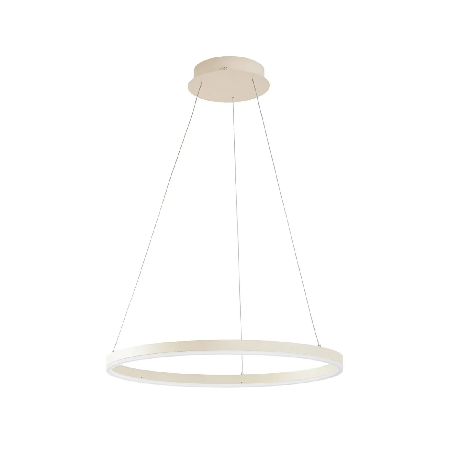 Arcchio LED-riippuvalaisin Albiona, beige, 1 rengas, halkaisija 60 cm