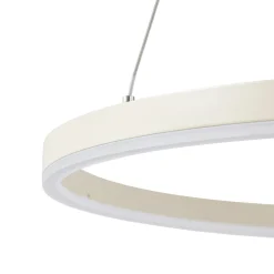 Arcchio LED-riippuvalaisin Albiona, beige, 1 rengas, halkaisija 60 cm
