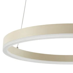 Arcchio LED-riippuvalaisin Albiona, beige, 1 rengas, halkaisija 40 cm