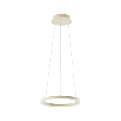 Arcchio LED-riippuvalaisin Albiona, beige, 1 rengas, halkaisija 40 cm