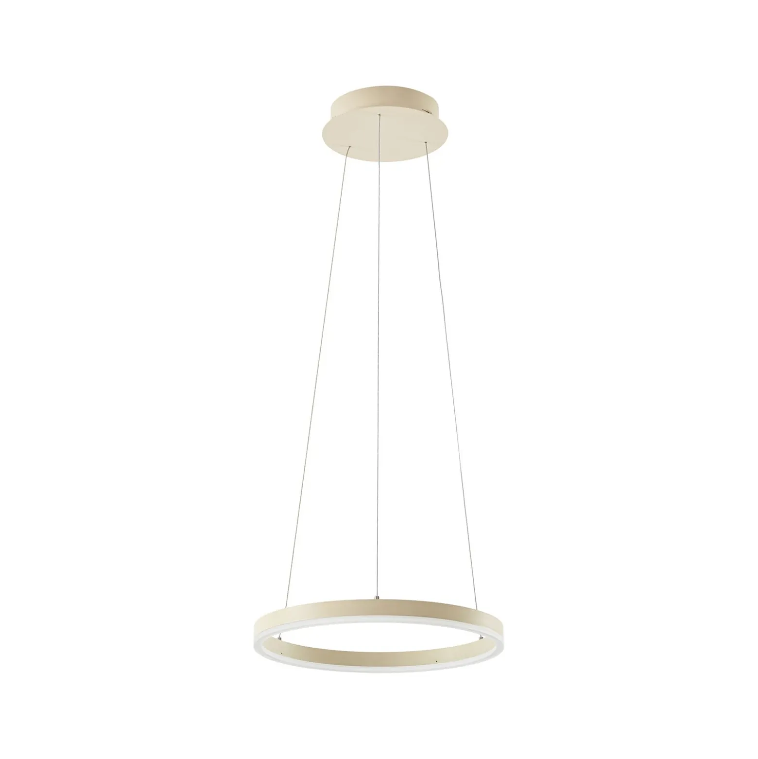 Arcchio LED-riippuvalaisin Albiona, beige, 1 rengas, halkaisija 40 cm