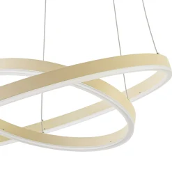 Arcchio LED-riippuvalaisin Albiona, beige, 2 rengasta, halkaisija 60 cm