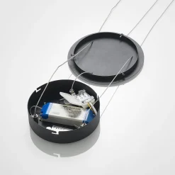 Arcchio LED-riippuvalaisin Albiona, musta, 1 rengas, Ø 40 cm