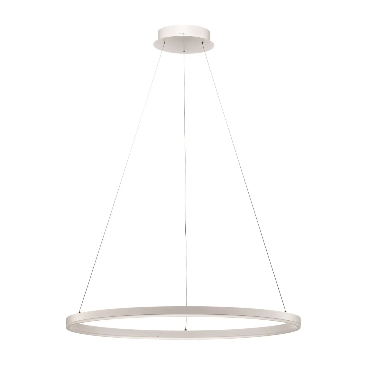 Arcchio LED-riippuvalaisin Albiona, valkoinen, 1 rengas, Ø 80 cm