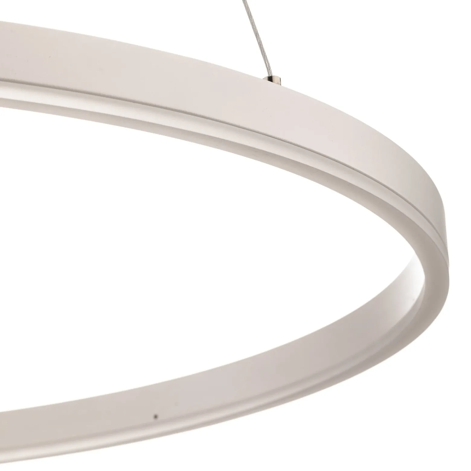 Arcchio LED-riippuvalaisin Albiona, valkoinen, 1 rengas, Ø 80 cm