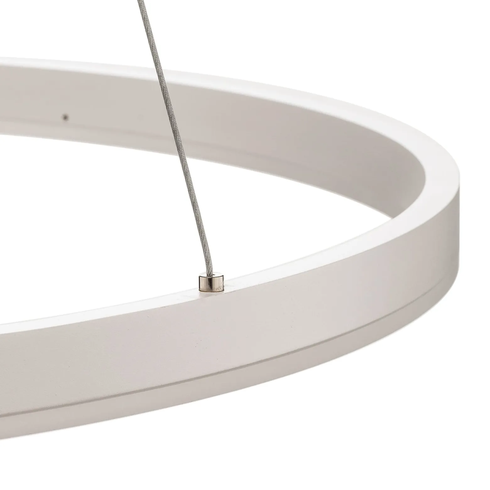 Arcchio LED-riippuvalaisin Albiona, valkoinen, 1 rengas, Ø 80 cm