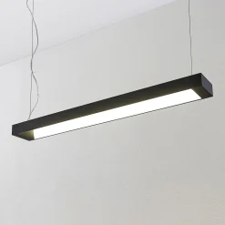Arcchio LED-riippuvalaisin Cuna, 92 cm, musta, metallia