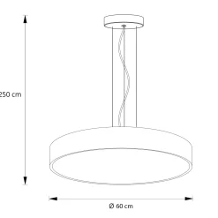 Arcchio LED-riippuvalaisin Vanida, valkoinen, Ø 60 cm, ylös/alas -valaisin