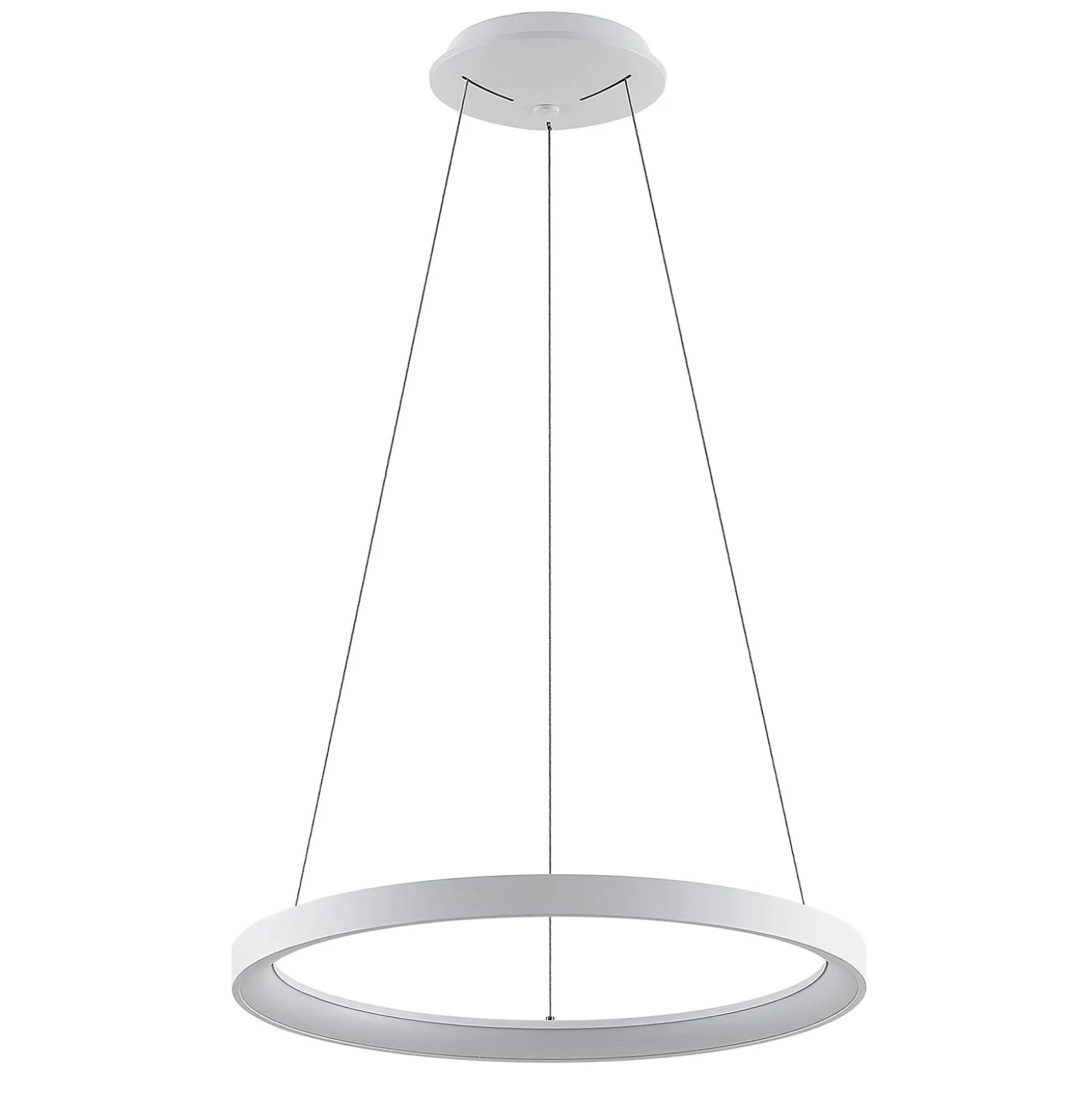 Arcchio LED-riippuvalaisin Vivy, Ø 58 cm, valkoinen, metalli