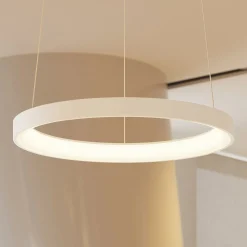 Arcchio LED-riippuvalaisin Vivy, Ø 58 cm, valkoinen, metalli