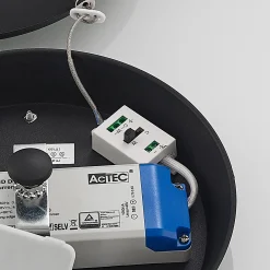 Arcchio LED-ripustusvalaisin Aleksi, Ø 60 cm, musta, metalli, CCT