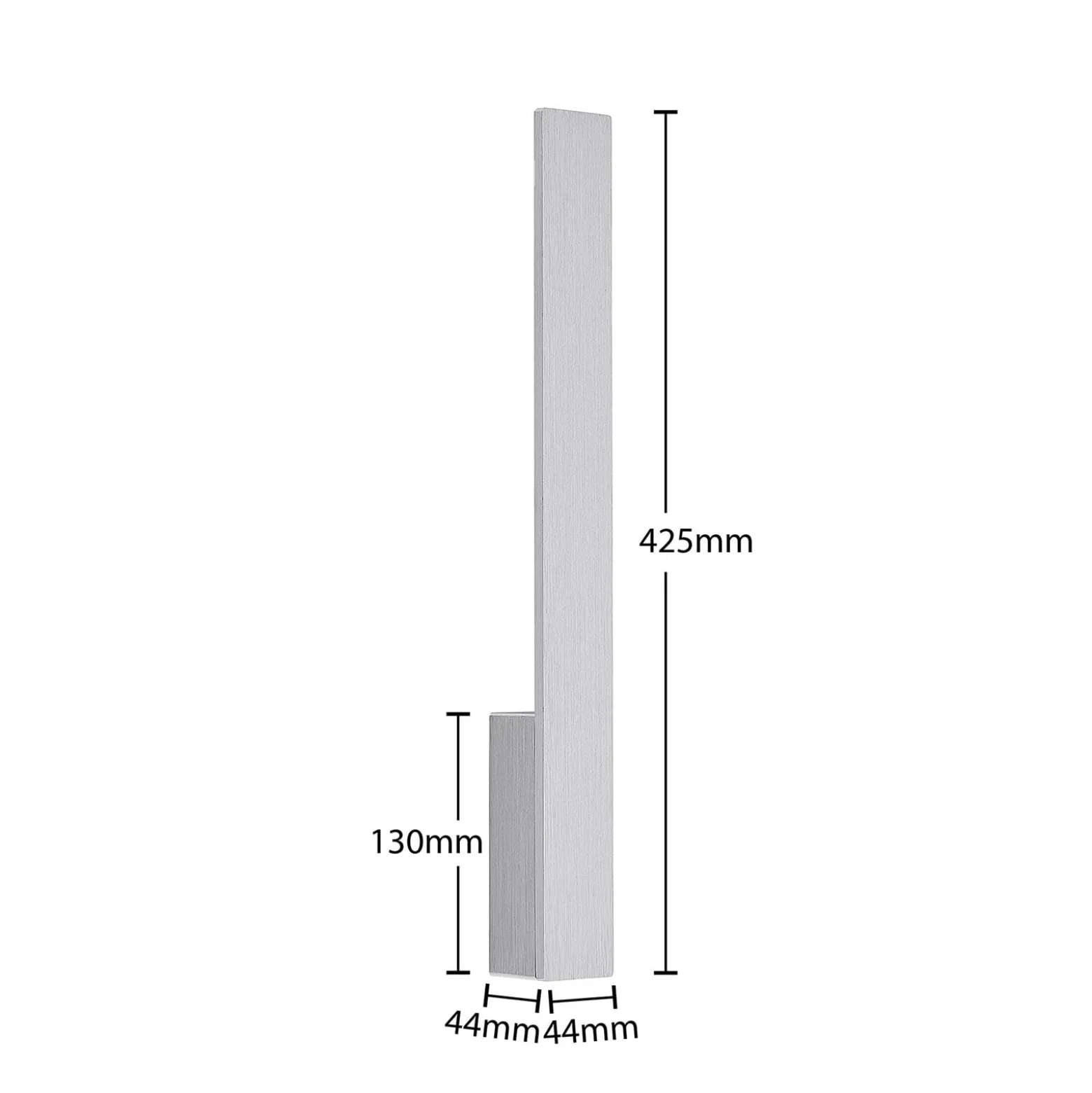 Arcchio LED-seinävalaisin Ivano, korkeus 43 cm, harjattua alumiinia