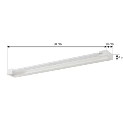 Arcchio LED-seinävalaisin Jora, 90 cm, valkoinen, kääntyvä, IP44