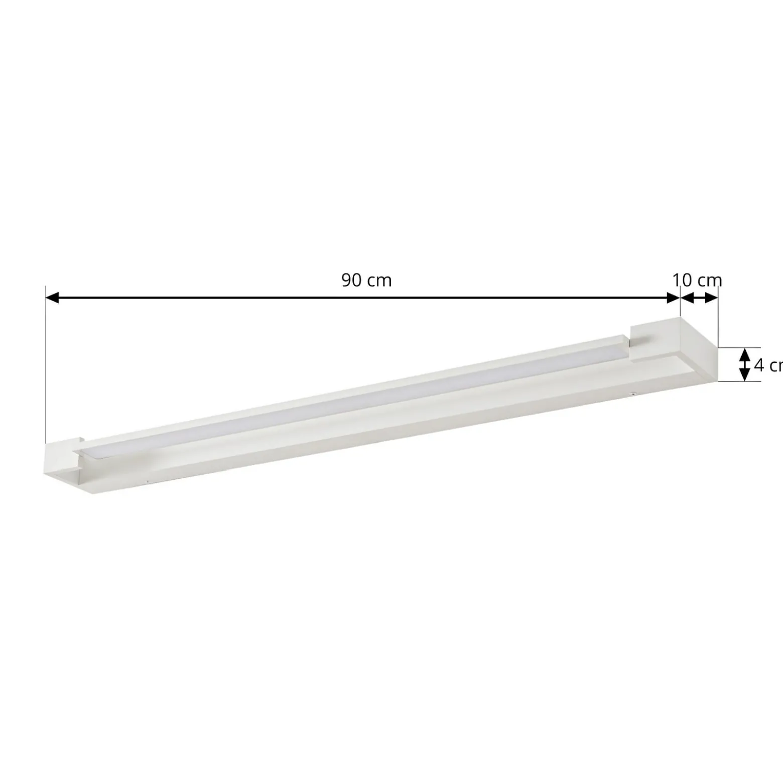 Arcchio LED-seinävalaisin Jora, 90 cm, valkoinen, kääntyvä, IP44