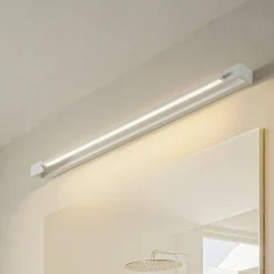 Arcchio LED-seinävalaisin Jora, 90 cm, valkoinen, kääntyvä, IP44