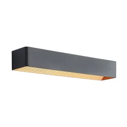 Arcchio LED-seinävalaisin Karam, 53 cm, musta, metalli, ylös/alas