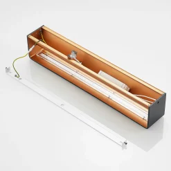 Arcchio LED-seinävalaisin Karam, 53 cm, musta, metalli, ylös/alas