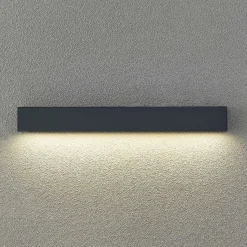 Arcchio LED-seinävalaisin Lengo, 50 cm, 1-lamppuinen, antrasiitti, CCT