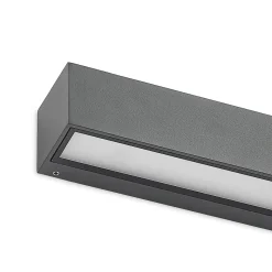 Arcchio LED-seinävalaisin Lengo, 50 cm, 1-lamppuinen, antrasiitti, CCT