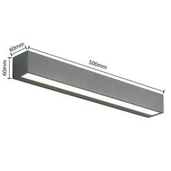 Arcchio LED-seinävalaisin Lengo, 50 cm, 1-lamppuinen, antrasiitti, CCT