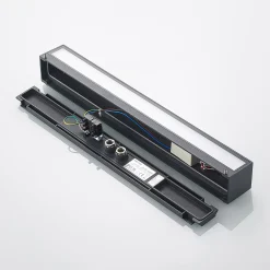 Arcchio LED-seinävalaisin Lengo, 50 cm, 2-lamppuinen, antrasiitti, CCT