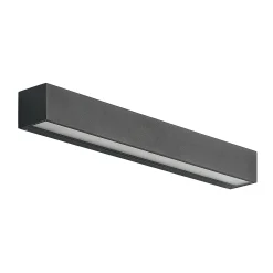 Arcchio LED-seinävalaisin Lengo, 50 cm, 2-lamppuinen, antrasiitti, CCT