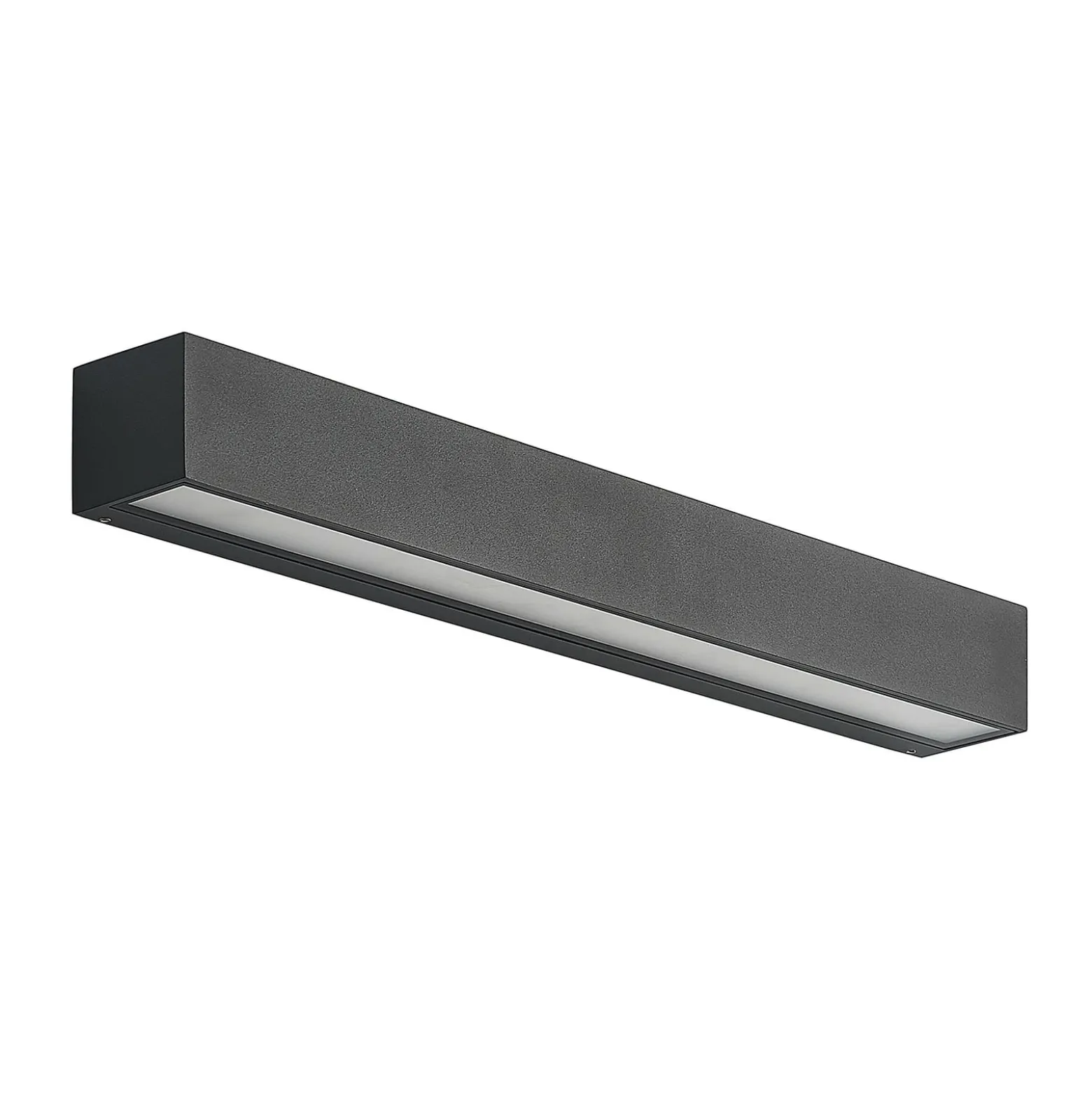 Arcchio LED-seinävalaisin Lengo, 50 cm, 2-lamppuinen, antrasiitti, CCT