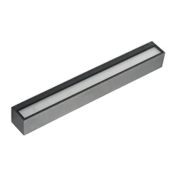 Arcchio LED-seinävalaisin Lengo, 50 cm, 2-lamppuinen, antrasiitti, CCT