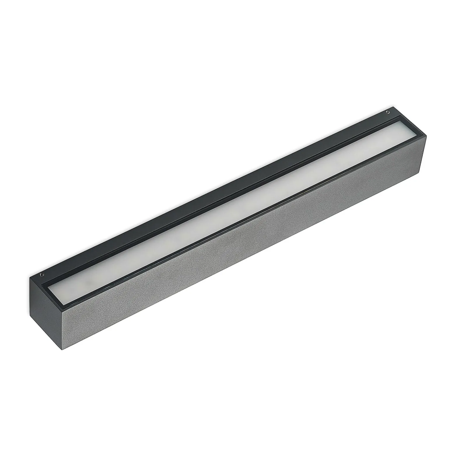 Arcchio LED-seinävalaisin Lengo, 50 cm, 2-lamppuinen, antrasiitti, CCT