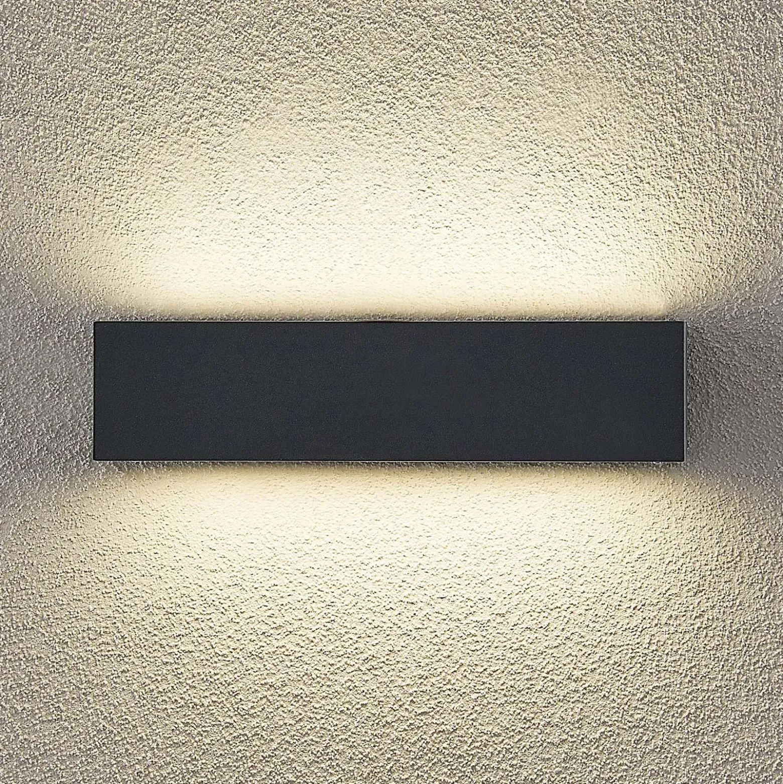 Arcchio LED-seinävalaisin Lengo, 25 cm, 2-lamppuinen, antrasiitti, CCT
