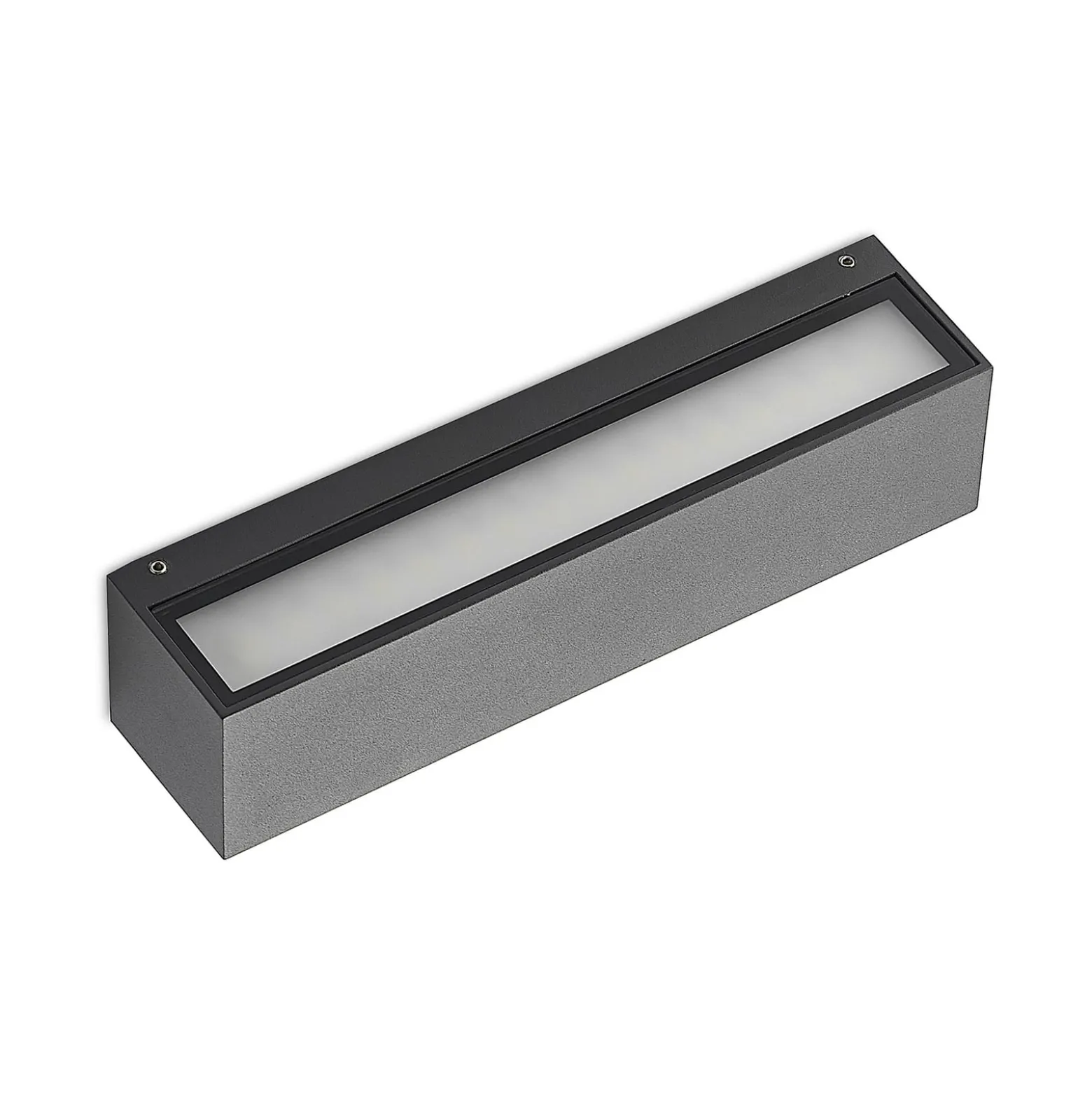 Arcchio LED-seinävalaisin Lengo, 25 cm, 2-lamppuinen, antrasiitti, CCT