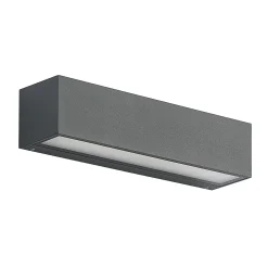 Arcchio LED-seinävalaisin Lengo, 25 cm, 2-lamppuinen, antrasiitti, CCT