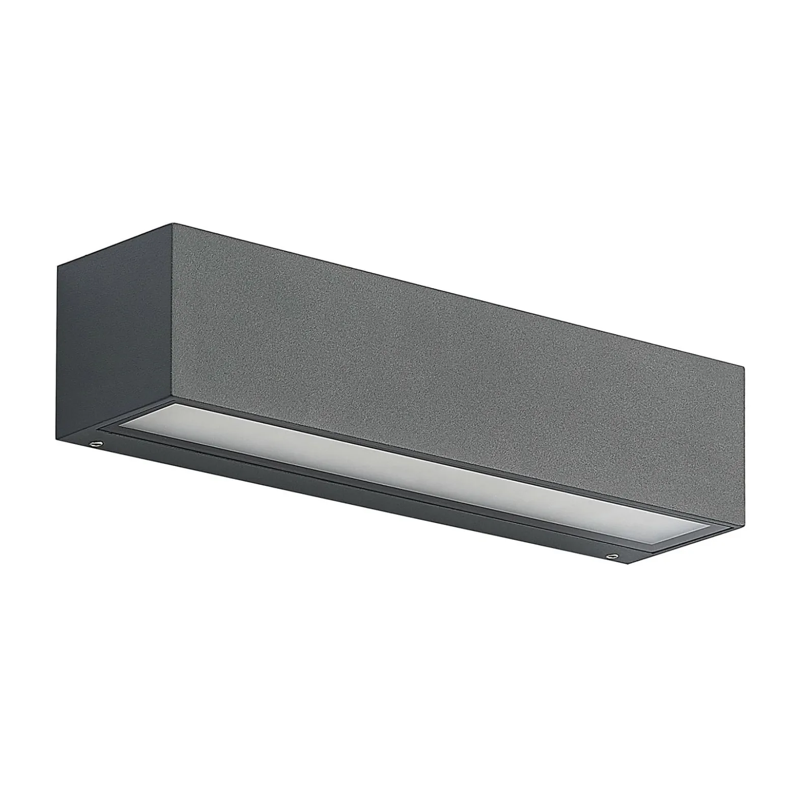 Arcchio LED-seinävalaisin Lengo, 25 cm, 2-lamppuinen, antrasiitti, CCT