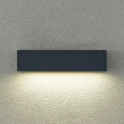 Arcchio LED-seinävalaisin Lengo, 25 cm, 1-lamppuinen, antrasiitti, CCT