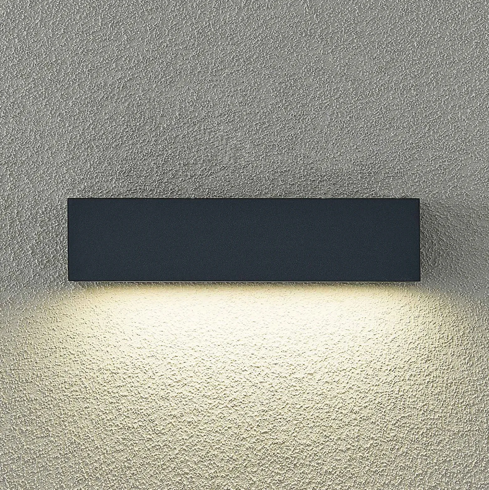 Arcchio LED-seinävalaisin Lengo, 25 cm, 1-lamppuinen, antrasiitti, CCT