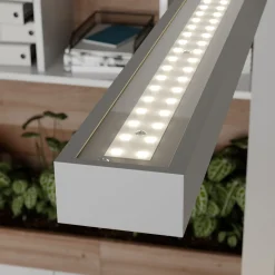 Arcchio LED toimistopuristinvalaisin Jolinda, hopea, metalli, himmennettävä