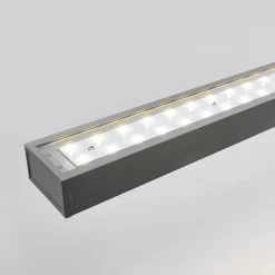 Arcchio LED toimisto-riippuvalaisin Jolinda, hopea, 118cm, ylös/alas, ylös/alas