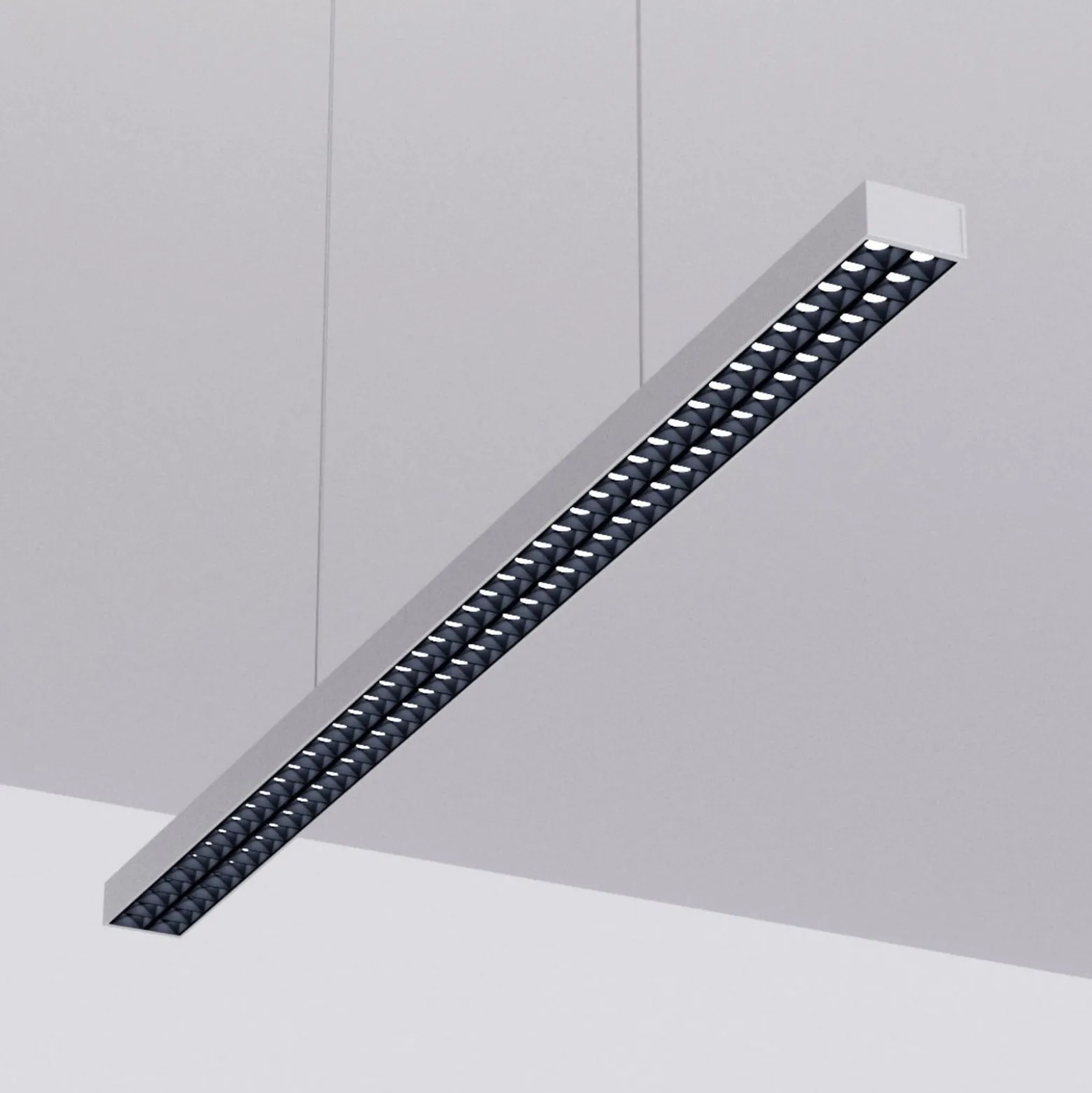Arcchio LED toimisto-riippuvalaisin Jolinda, hopea, 118cm, ylös/alas, ylös/alas