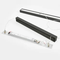 Arcchio LED toimisto-riippuvalaisin Jolinda, musta, 118cm, ylös/alas,