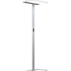 Arcchio LED-toimistovalaisin Aila, hopea, päivänvaloanturi