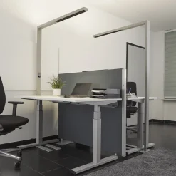 Arcchio LED-toimistovalaisin Jolinda, hopea, 4000 K, anturi