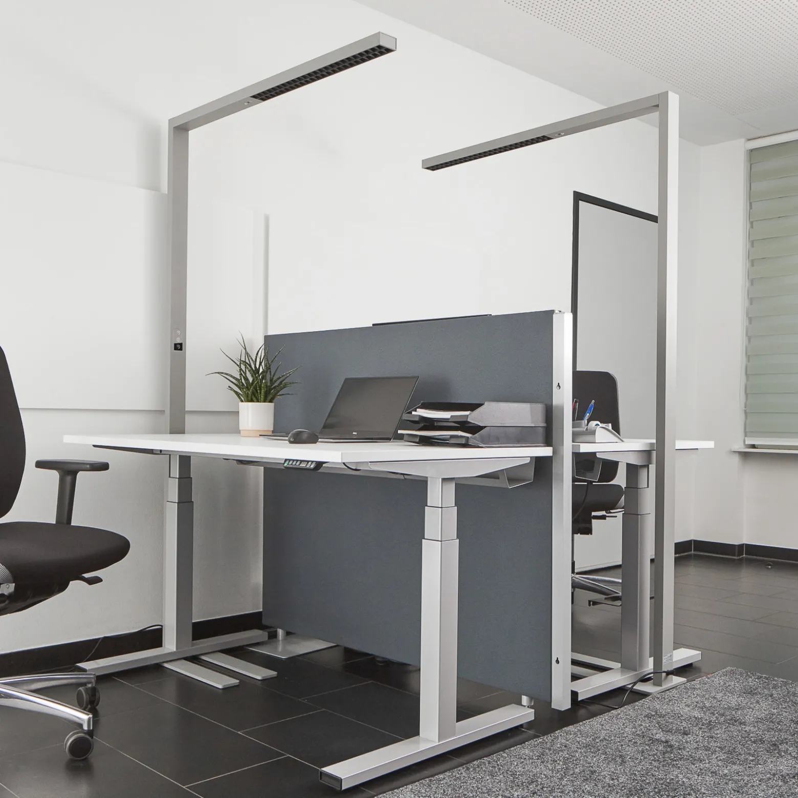Arcchio LED-toimistovalaisin Jolinda, 2 kpl, hopea, 4000 K