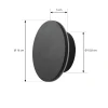 Arcchio LED-ulkoseinälamppu Gravo, Ø 16 cm, musta, IP65