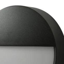 Arcchio LED-ulkoseinälamppu Gravo, halkaisija 25 cm, musta, IP65