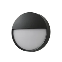 Arcchio LED-ulkoseinälamppu Gravo, halkaisija 25 cm, musta, IP65