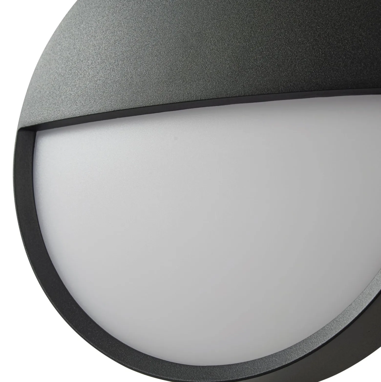 Arcchio LED-ulkoseinälamppu Gravo, halkaisija 25 cm, musta, IP65