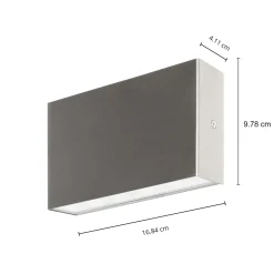 Arcchio LED-ulkoseinälamppu Karline, 1060 lm, ruostumaton teräs, IP65