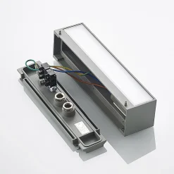 Arcchio LED-ulkoseinälamppu Lengo, 25 cm, 2-lamppuinen, harmaa, CCT