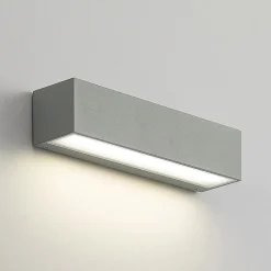 Arcchio LED-ulkoseinälamppu Lengo, 25 cm, 1-lamppuinen, harmaa, CCT